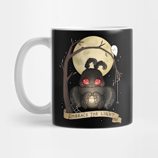 Embrace The Light Baby Mothman Cute Spooky Cryptid Mug